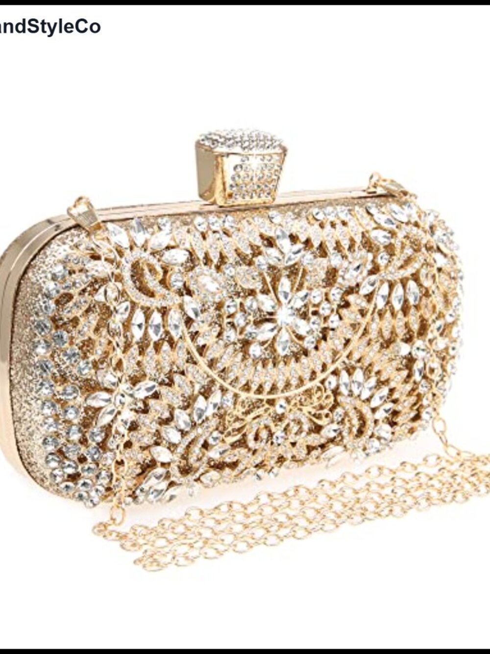 Rhinestone Crystal Sequin Clutch Evening Bag Bridal Wedding Party Prom